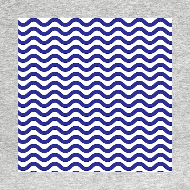 Dark Blue Wavy Lines Pattern by 2CreativeNomads